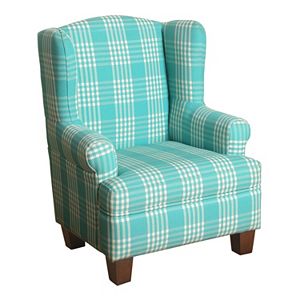 HomePop Kids Plaid Wingback Accent Chair!