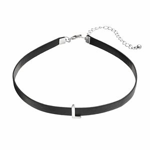 Apt. 9® Monogram Faux Leather Choker Necklace
