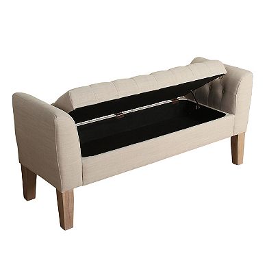 HomePop Kate Tufted Settee Storage Bench