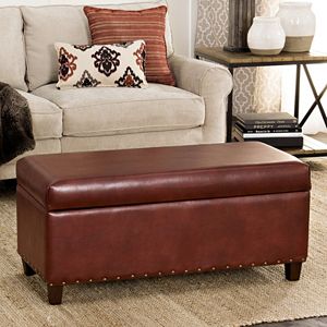 HomePop Branford Storage Ottoman Bench