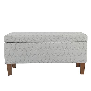 HomePop Bailey Printed Storage Ottoman Bench