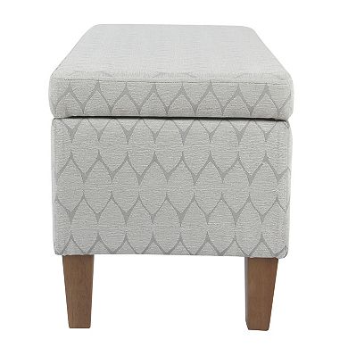 HomePop Bailey Printed Storage Ottoman Bench