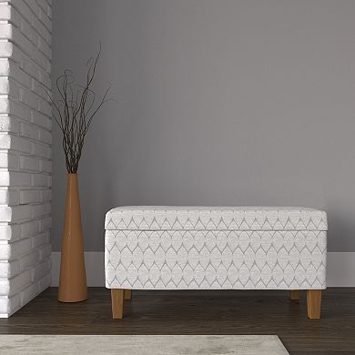 HomePop Bailey Printed Storage Ottoman Bench