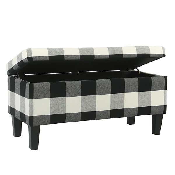 HomePop Bailey Printed Storage Ottoman Bench