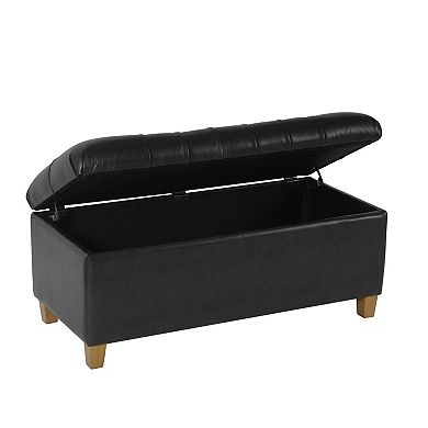 HomePop Ainsley Tufted Storage Ottoman Bench