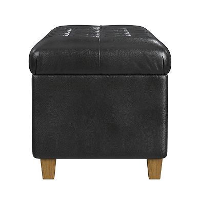 HomePop Ainsley Tufted Storage Ottoman Bench