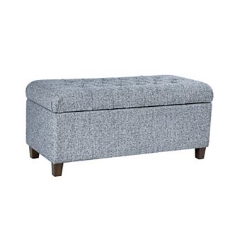 HomePop Ainsley Tufted Storage Ottoman Bench