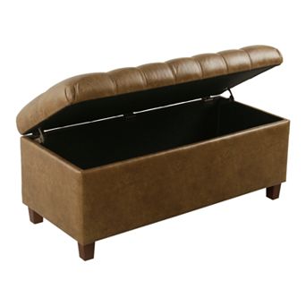 HomePop Ainsley Tufted Storage Ottoman Bench