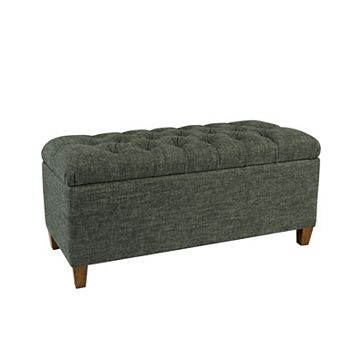 HomePop Ainsley Tufted Storage Ottoman Bench