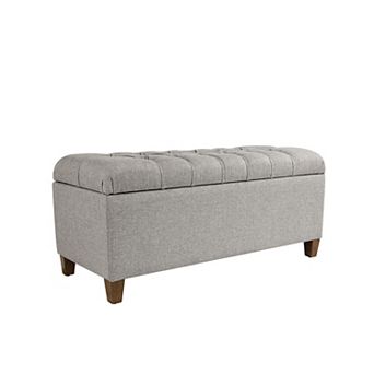 HomePop Ainsley Tufted Storage Ottoman Bench