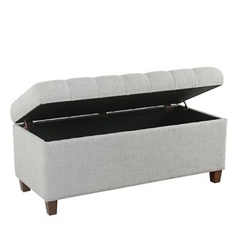 HomePop Ainsley Tufted Storage Ottoman Bench