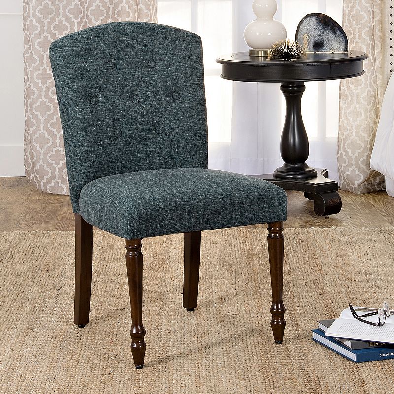 HomePop Delilah Tufted Dining Chair, Blue