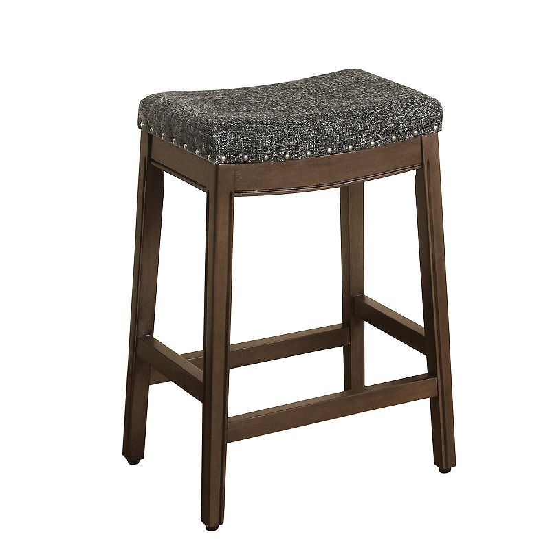 HomePop Blake Backless Counter Stool, Black
