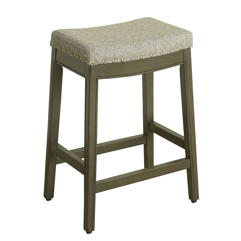HomePop Blake Backless Counter Stool, Grey