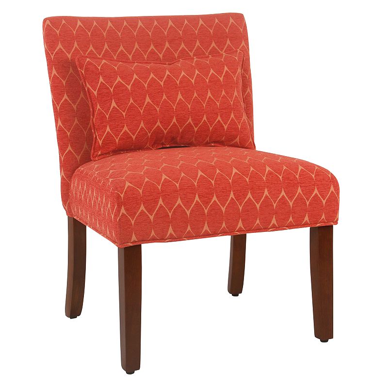 HomePop Parker Printed Accent Chair & Pillow 2-piece Set, Pink