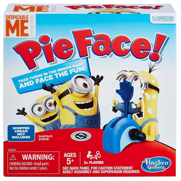 New&sealed Hasbro Gaming Despicable Me Pie Face Kids Games!! 