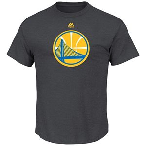Big & Tall Majestic Golden State Warriors Logo Heathered Tee