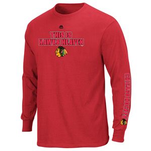 Big & Tall Majestic Chicago Blackhawks Team Color Long-Sleeve Tee