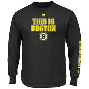 Big & Tall Majestic Boston Bruins Team Color Long-Sleeve Tee
