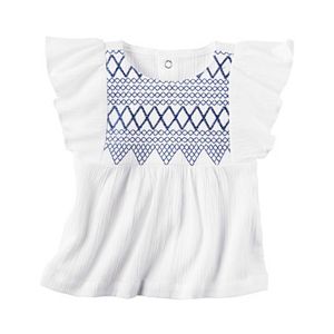 Baby Girl Carter's Embroidered Gauze Top