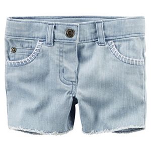 Baby Girl Carter's Frayed Denim Shorts
