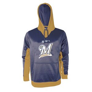 Men's Stitches Milwaukee Brewers Embossed Logo Hoodie