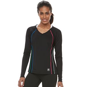 Women's FILA SPORT® Basic V-Neck Long Sleeve Tee