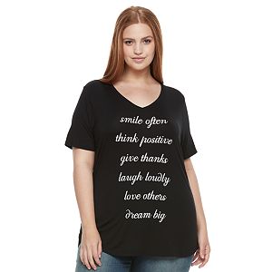 Plus Size Apt. 9® Graphic V-Neck Tee
