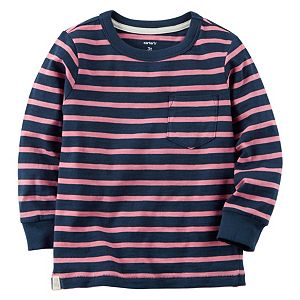 Boys 4-8 Carter's Long Sleeve Striped Pocket Tee