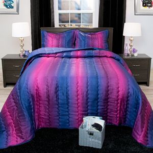 Portsmouth Home Striped Metallic Comforter Set