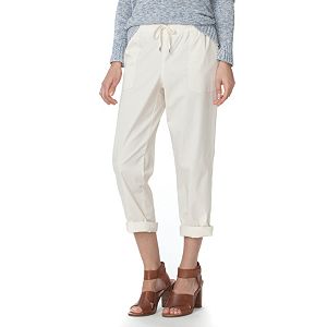 Petite Chaps Twill Straight-Leg Pants