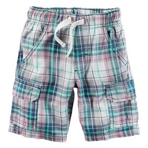 Toddler Boy Carter's Midtier Plaid Cargo Shorts