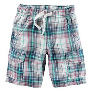 Boys 4-8 Carter's Plaid Cargo Shorts
