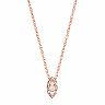 LC Lauren Conrad 10k Rose Gold Diamond Accent Leaf Pendant