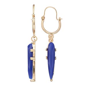 Jennifer Lopez Blue Inverted Teardrop Earrings