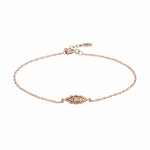 LC Lauren Conrad 10k Rose Gold Diamond Accent Leaf Bracelet
