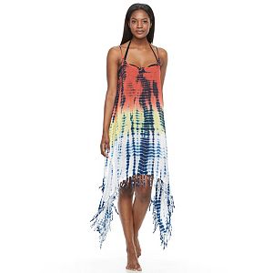 Women's Exist Tie-Dye Frayed Cover-Up