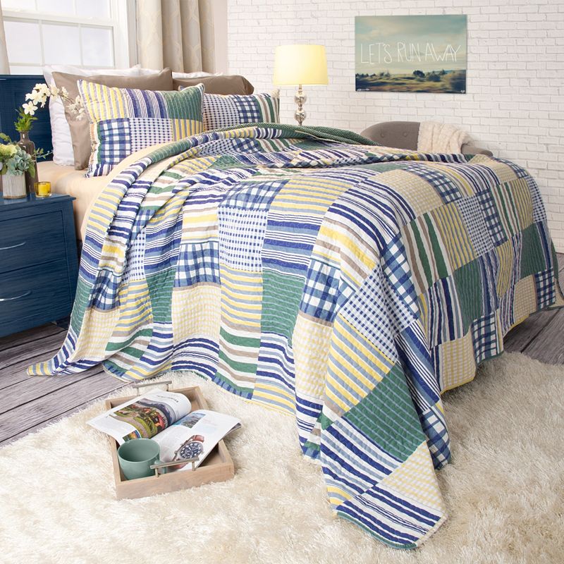 Portsmouth Home Lynsey Quilt Set, Multicolor, King