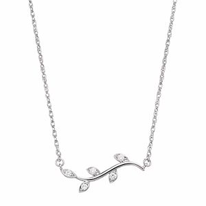LC Lauren Conrad 10k White Gold Diamond Accent Vine Necklace