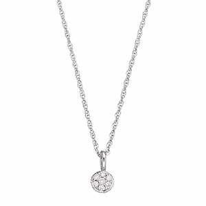 LC Lauren Conrad 10k White Gold Diamond Accent Cluster Pendant