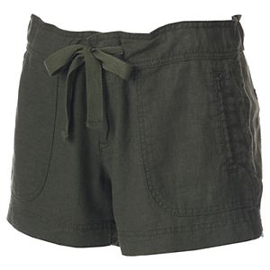 Juniors' Unionbay Candace Linen-Blend Shorts