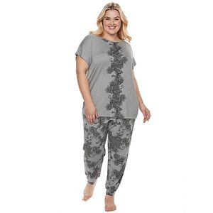 Plus Size Apt. 9® Pajamas: Love Story Tunic Top & Jogger Pants PJ Set