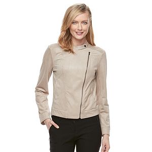 Women's Dana Buchman Faux-Suede Moto Jacket