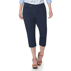 Plus Size Chaps Twill Straight-Leg Capris