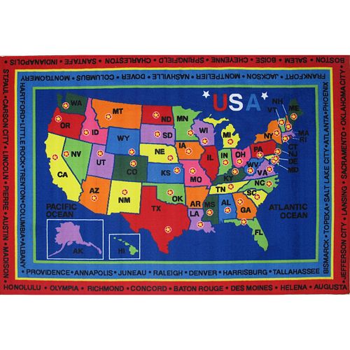 Fun Rugs Fun Time State Capitals Rug - 2'7'' x 3'11''