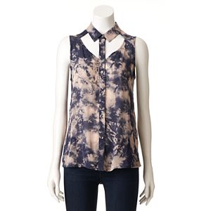 Women's Rock & Republic® Cutout Tie-Dye Shirt