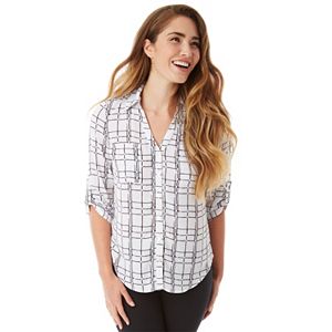 Juniors' IZ Byer California Roll-Tab Shirt