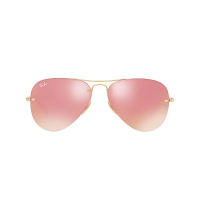 Ray-Ban rb3447v ライトピンク ROUND METAL OPTICS Eyeglasses with Rose Gold Frame - RB3447V