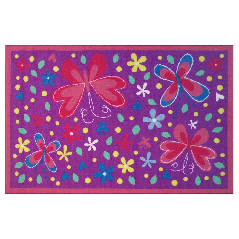Fun Rugs Fun Time Butterfly Valley Rug - 33 x 410, Multicolor, 3X5 Ft