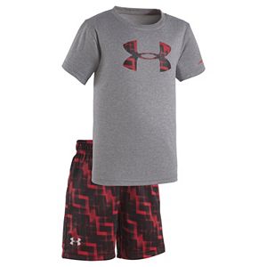 Toddler Boy Under Armour Jump Box Big Logo Tee & Shorts Set